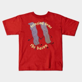 Bringing home the bacon Kids T-Shirt